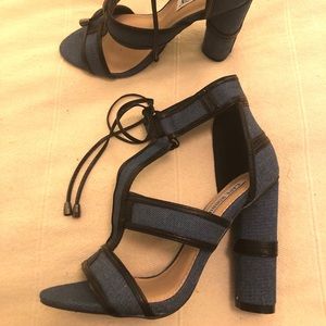 New Cape Robbin denim heels SZ 6